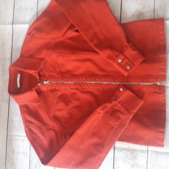 CAbi zip up front denim jacket - Picture 1 of 5